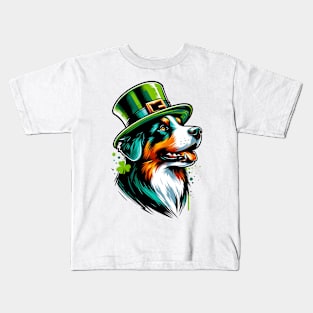 Appenzeller Sennenhund Embraces Saint Patrick's Day Kids T-Shirt